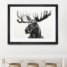 Watercolor Moose by Ben Gordon on GIANT ART - black animals