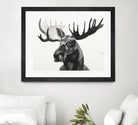 Watercolor Moose by Ben Gordon on GIANT ART - black animals
