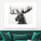 Watercolor Moose by Ben Gordon on GIANT ART - black animals
