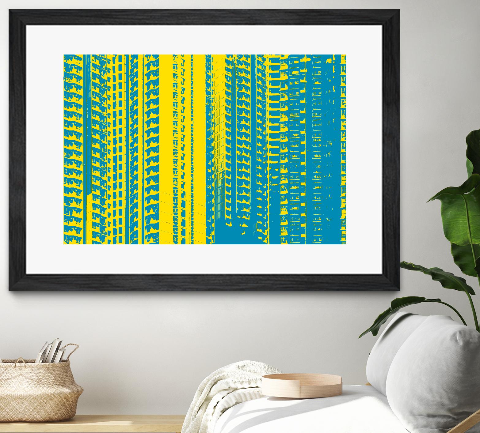 Window with a View by GI ArtLab on GIANT ART - yellow abstract