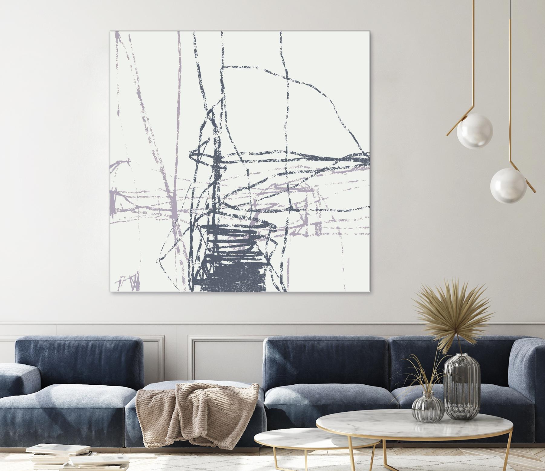 Chalk Doodles G by Gregory Garrett on GIANT ART - beige abstract