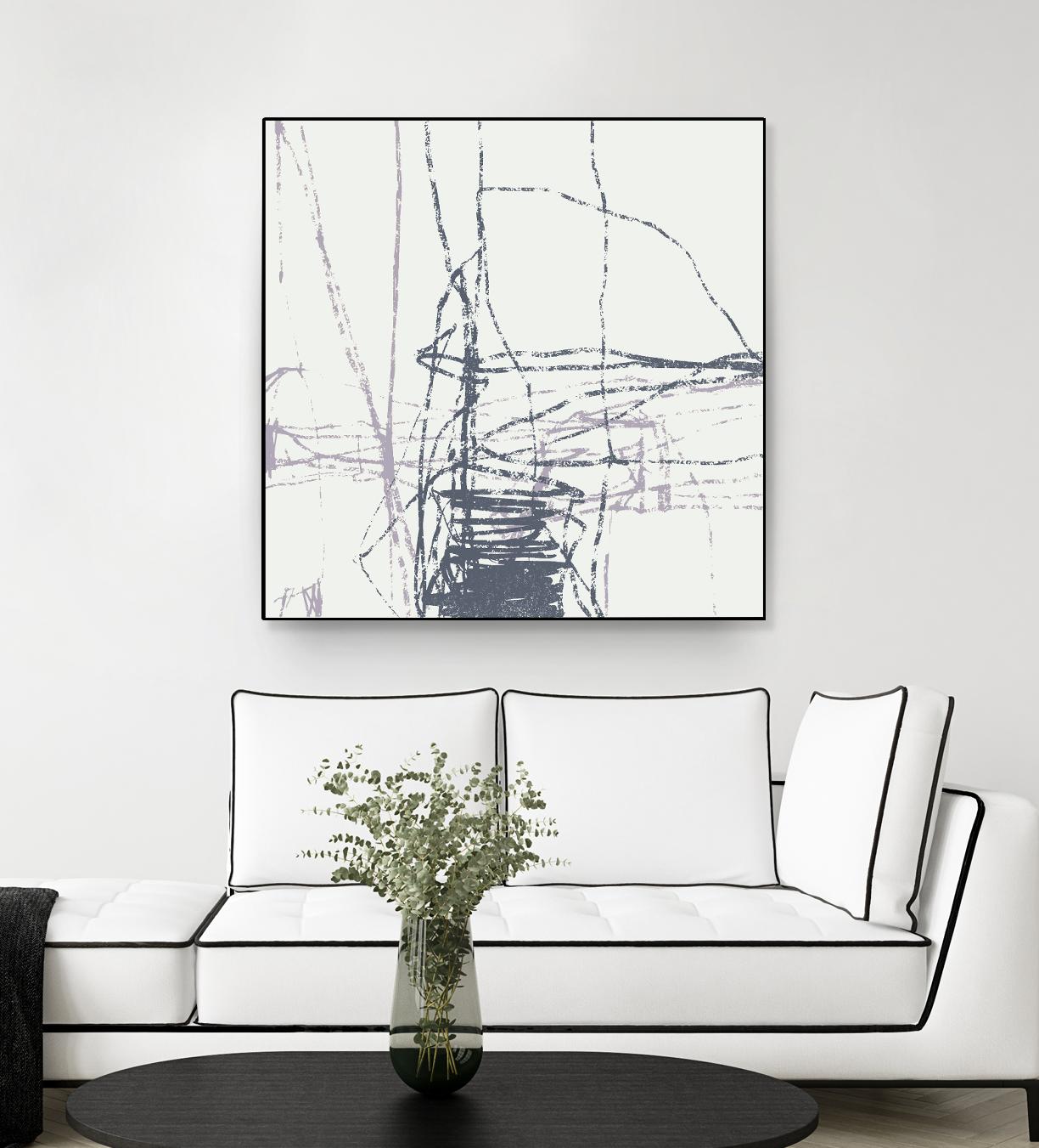 Chalk Doodles G by Gregory Garrett on GIANT ART - beige abstract