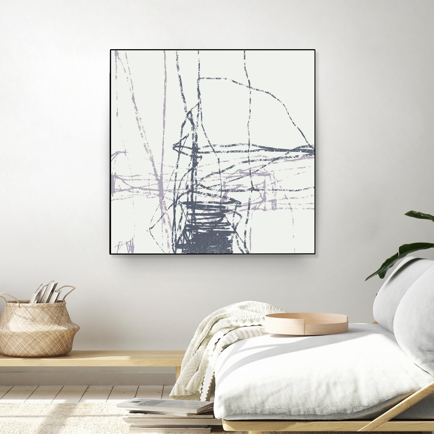 Chalk Doodles G by Gregory Garrett on GIANT ART - beige abstract