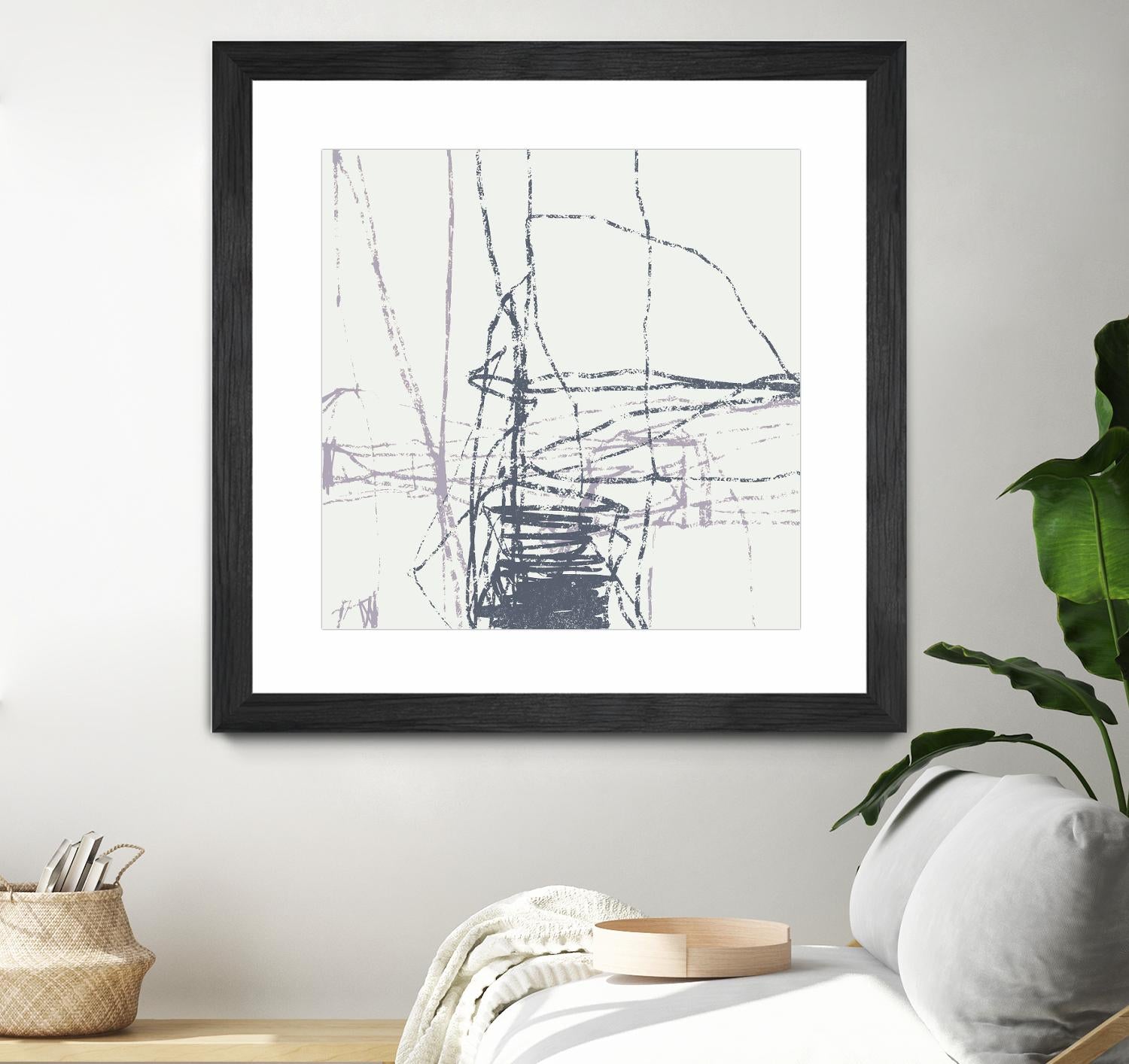 Chalk Doodles G by Gregory Garrett on GIANT ART - beige abstract