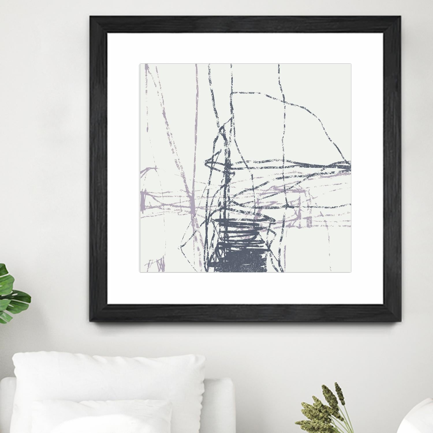 Chalk Doodles G by Gregory Garrett on GIANT ART - beige abstract