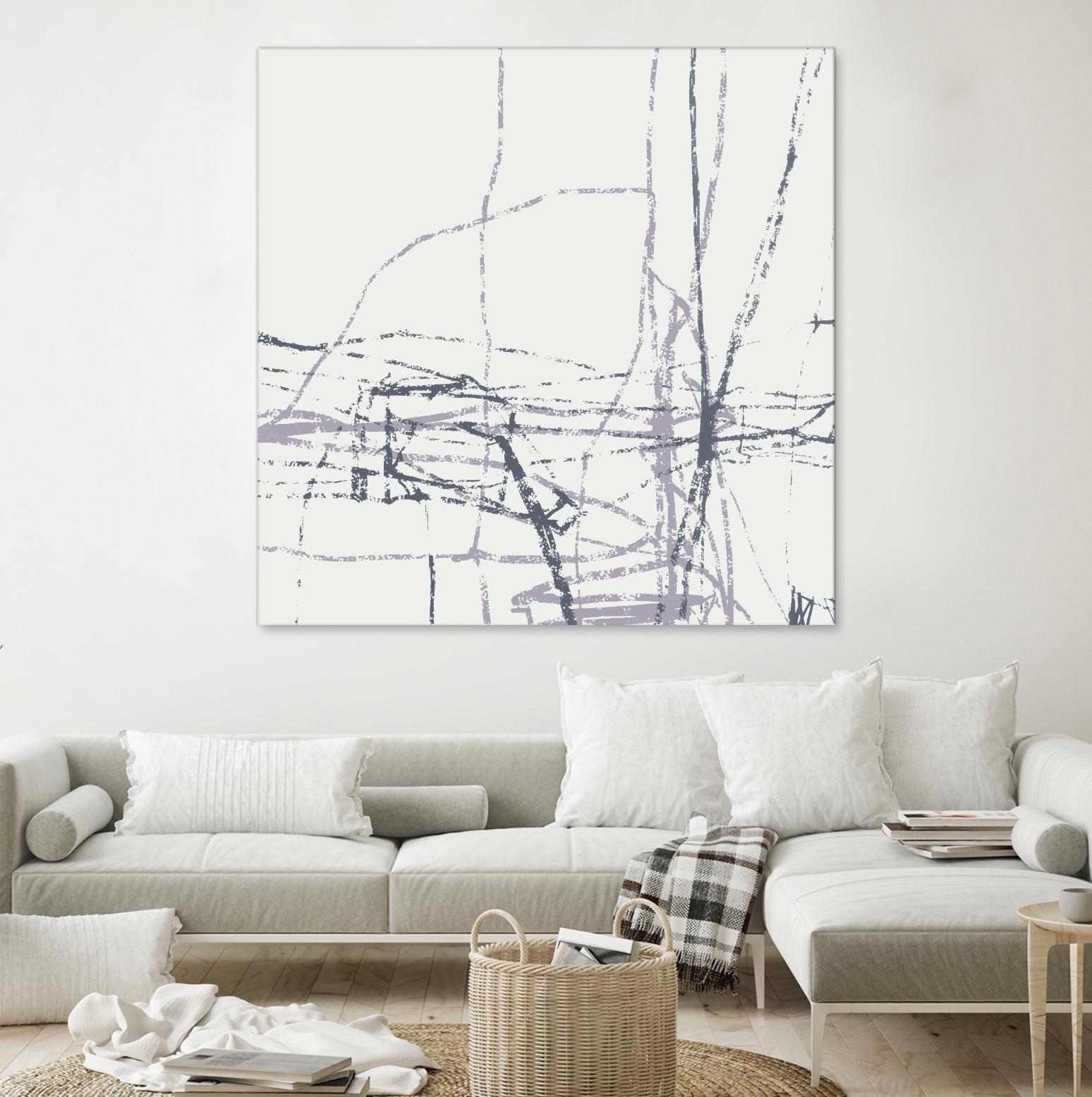 Chalk Doodles H by Gregory Garrett on GIANT ART - beige abstract