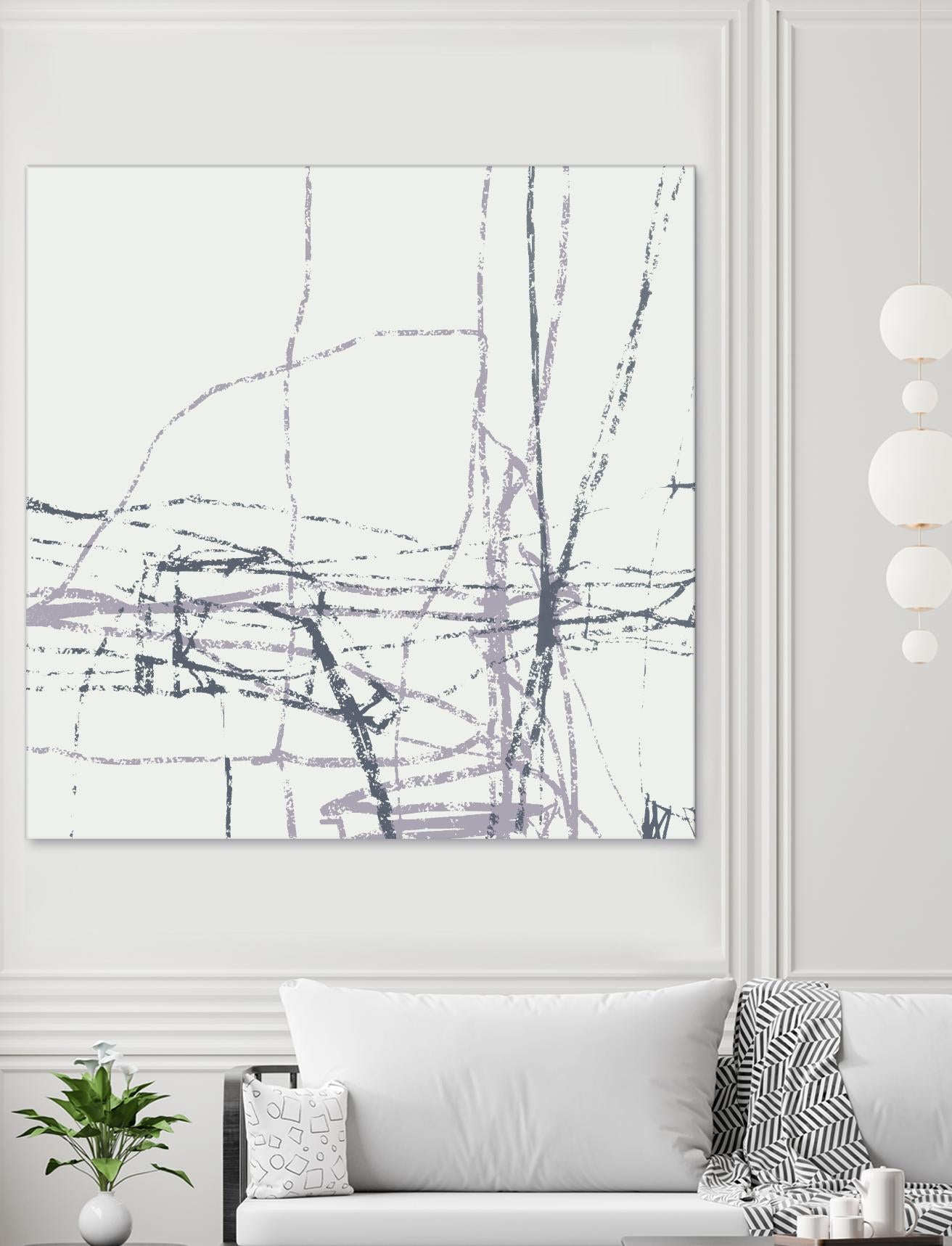 Chalk Doodles H by Gregory Garrett on GIANT ART - beige abstract