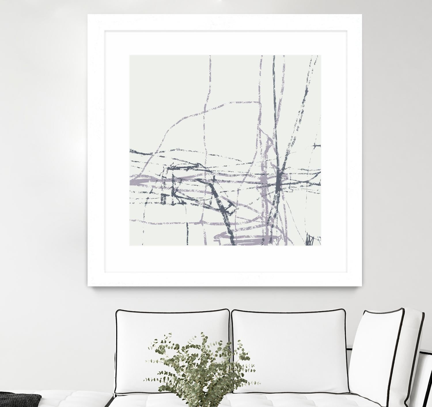 Chalk Doodles H by Gregory Garrett on GIANT ART - beige abstract