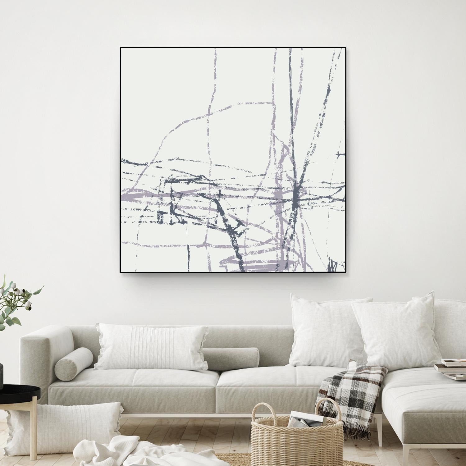 Chalk Doodles H by Gregory Garrett on GIANT ART - beige abstract