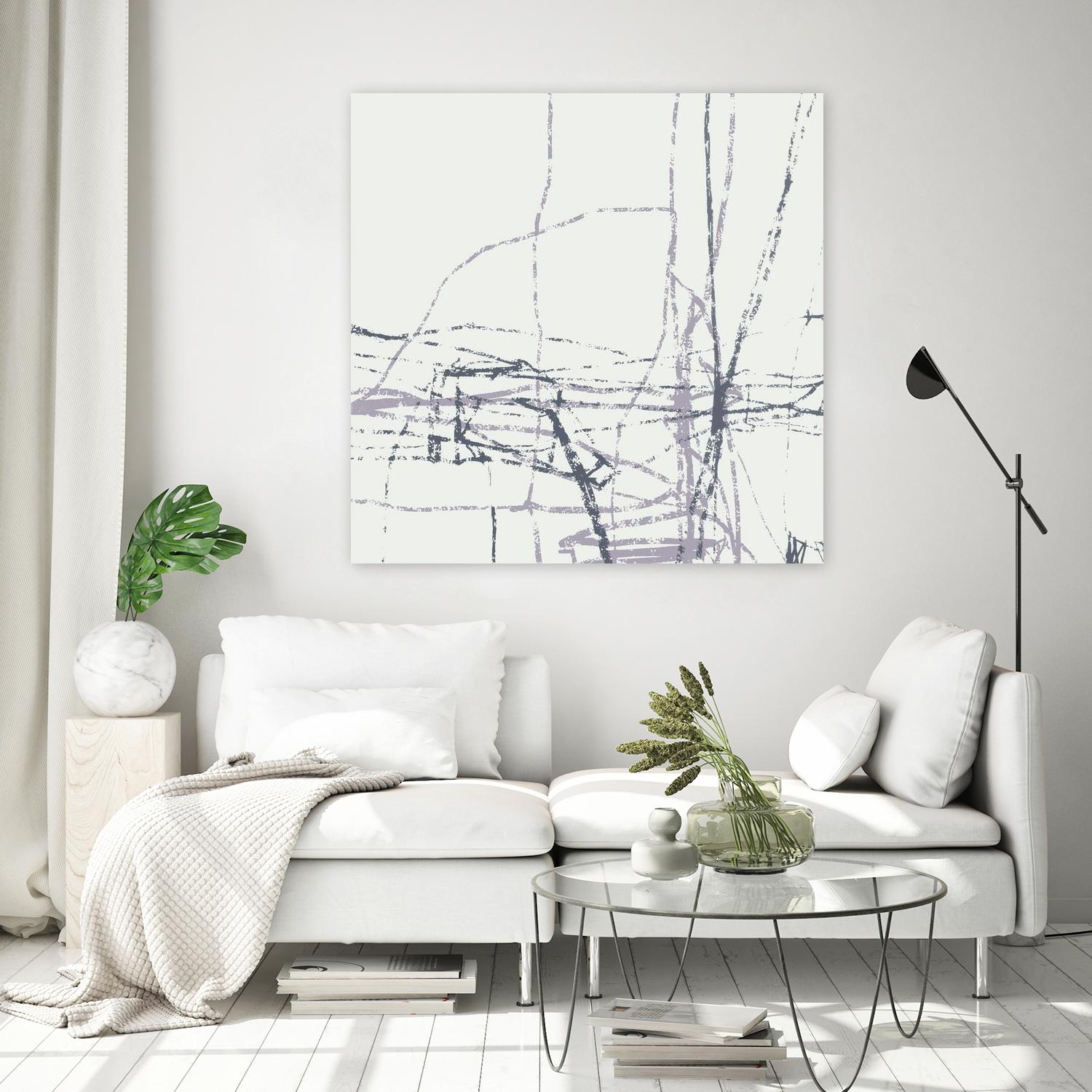 Chalk Doodles H by Gregory Garrett on GIANT ART - beige abstract