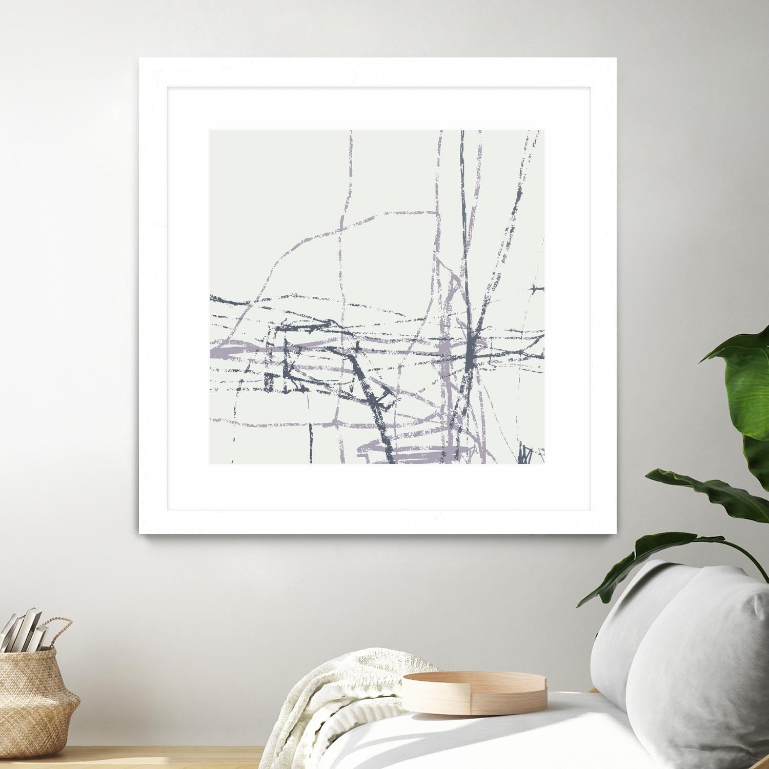 Chalk Doodles H by Gregory Garrett on GIANT ART - beige abstract