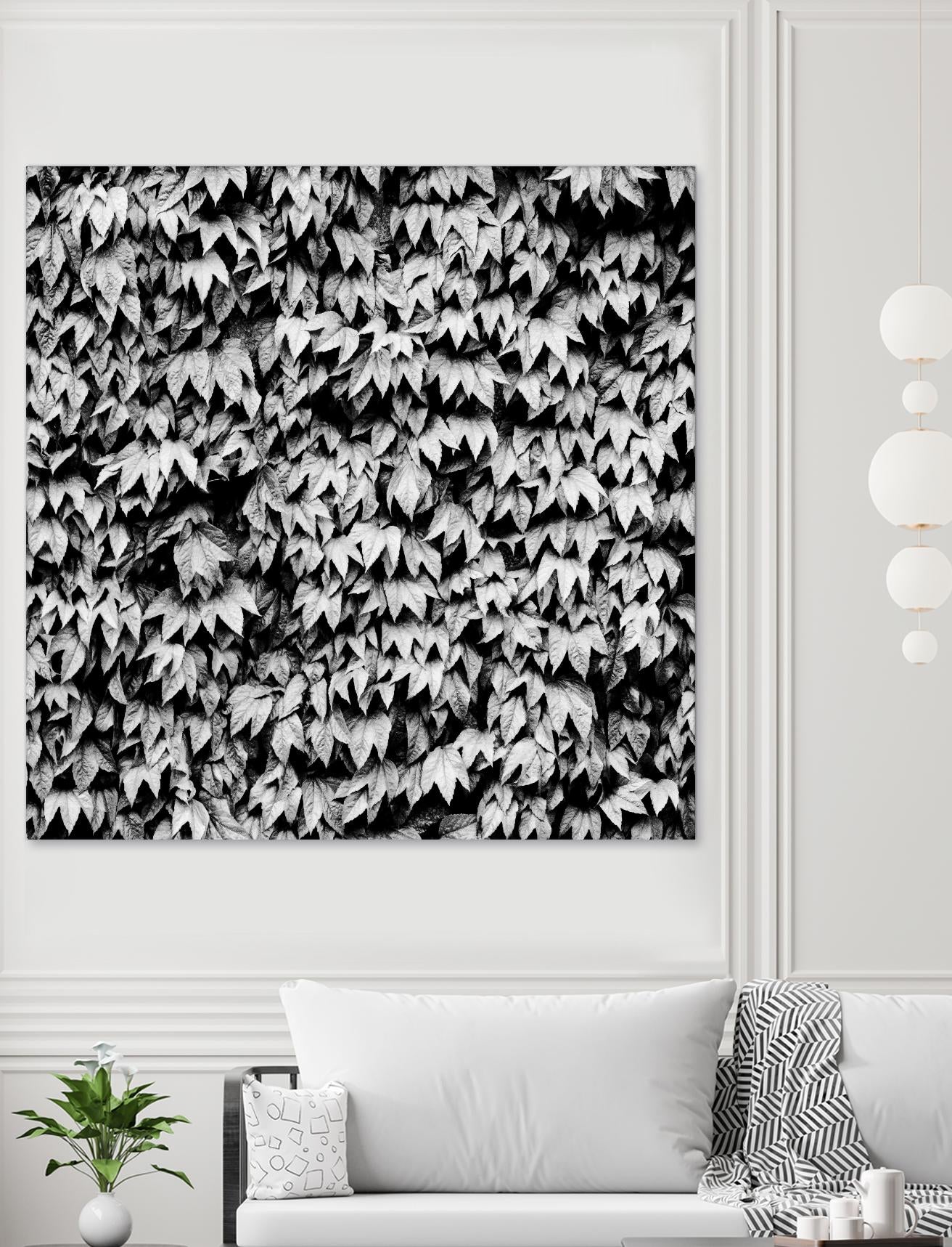 Wall of Leaves by Kyle Goldie on GIANT ART - white photo art