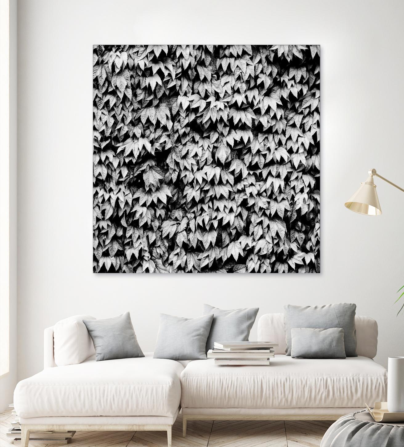Wall of Leaves by Kyle Goldie on GIANT ART - white photo art
