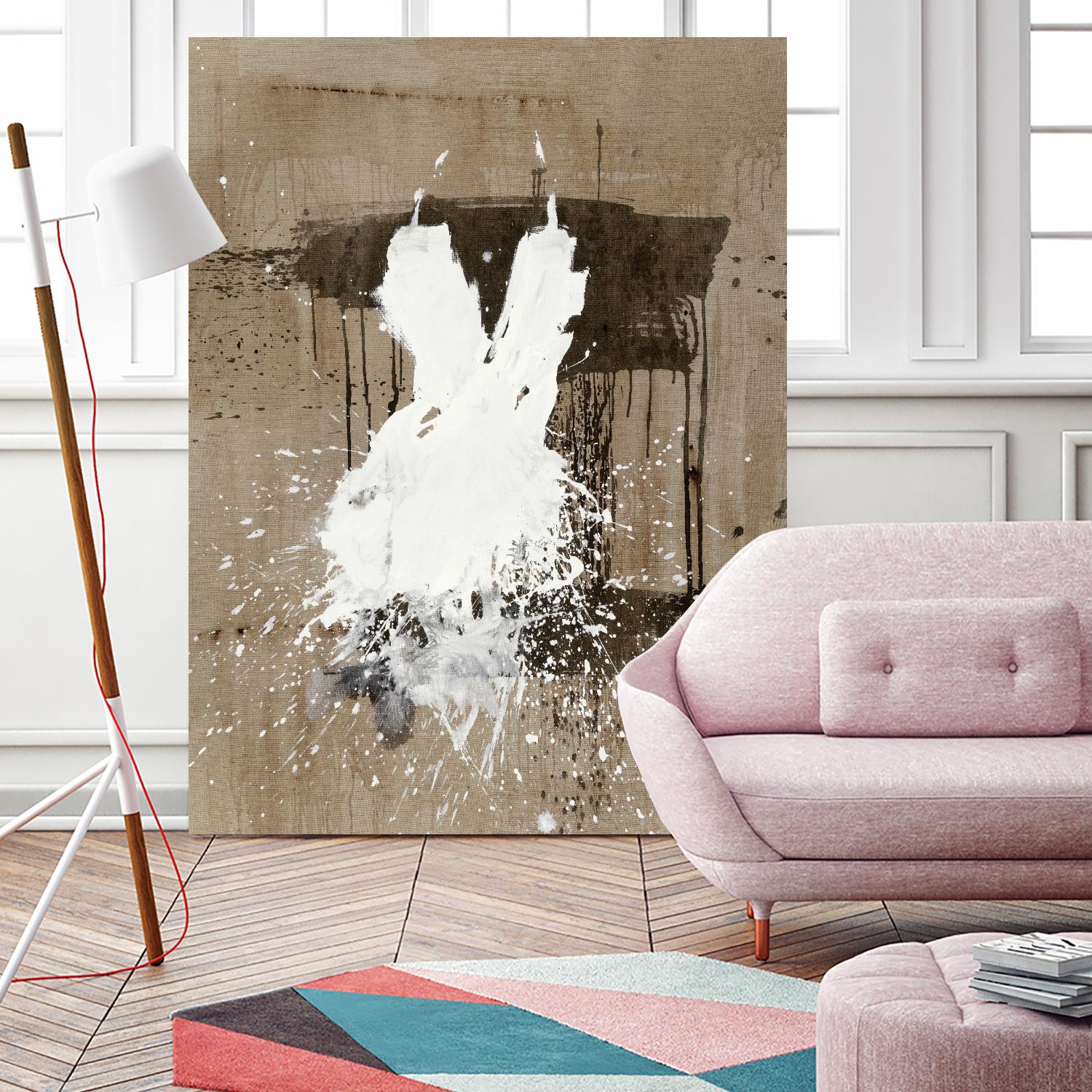 White Dress 1 by Paul Ngo on GIANT ART - beige abstract