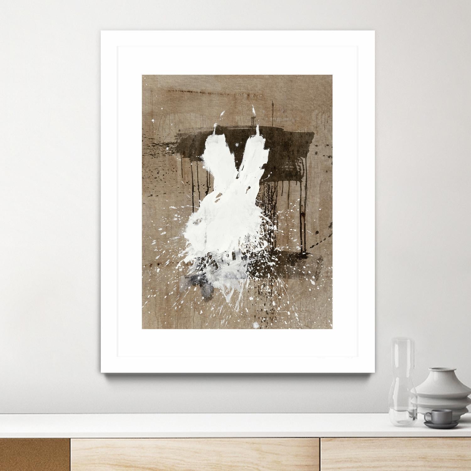 White Dress 1 by Paul Ngo on GIANT ART - beige abstract