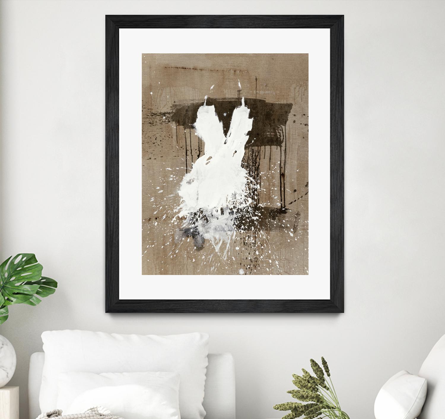 White Dress 1 by Paul Ngo on GIANT ART - beige abstract