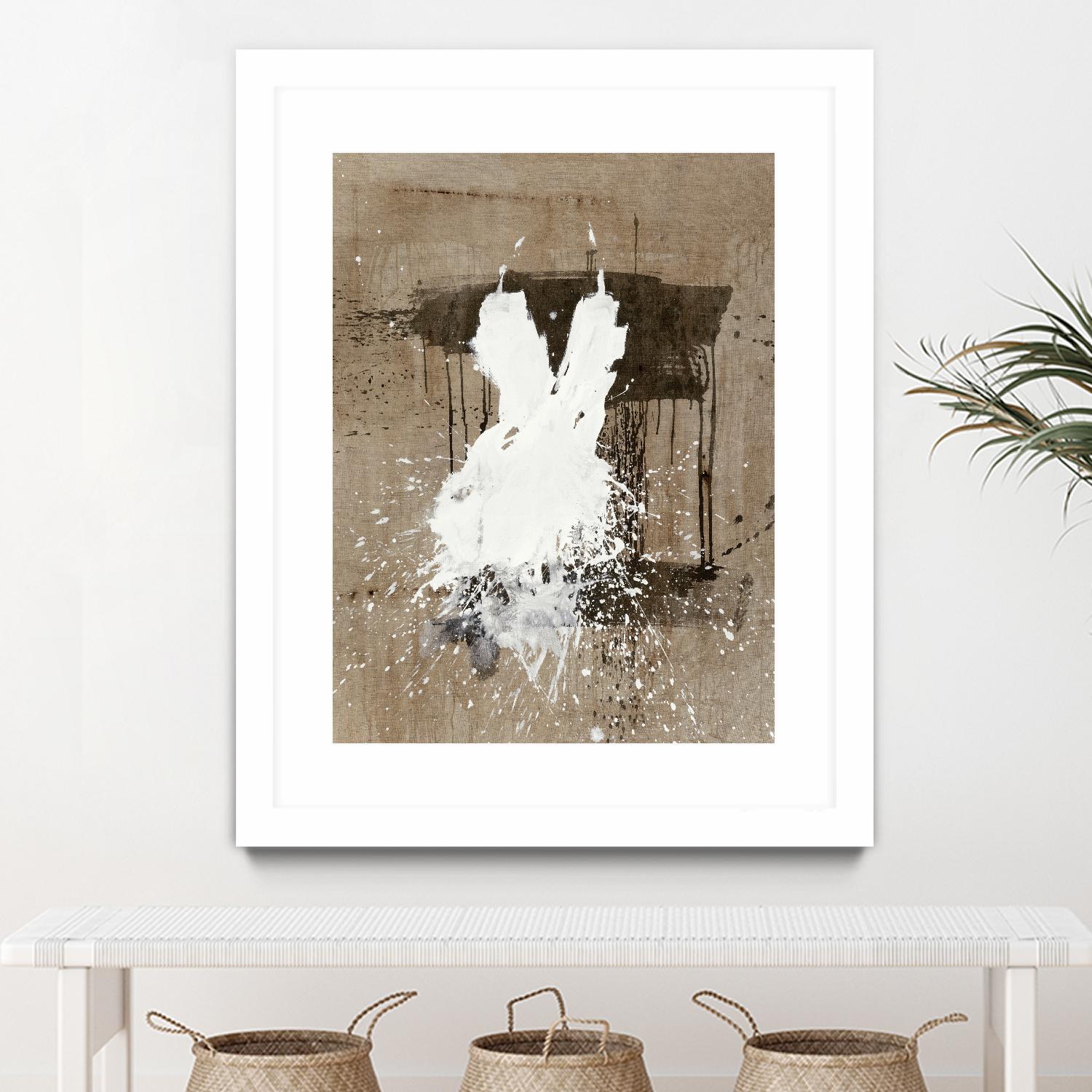 White Dress 1 by Paul Ngo on GIANT ART - beige abstract