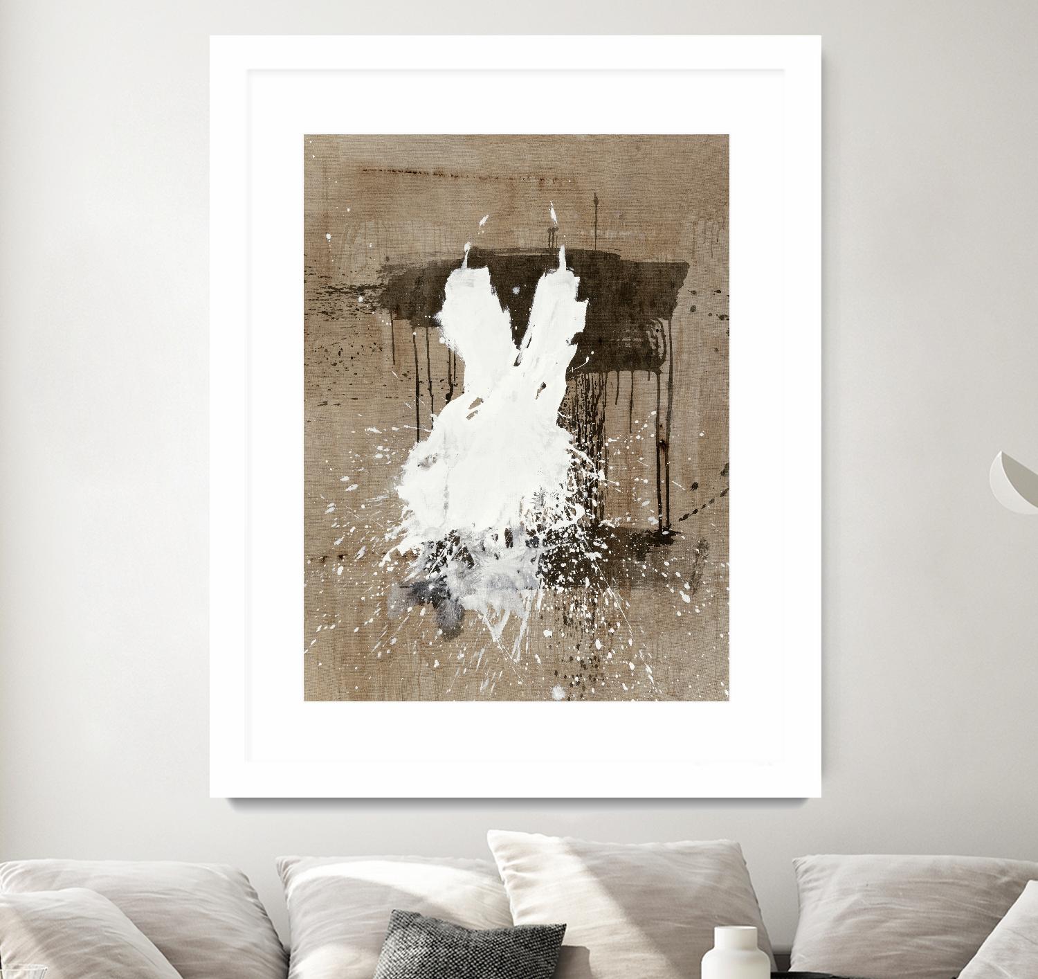 White Dress 1 by Paul Ngo on GIANT ART - beige abstract