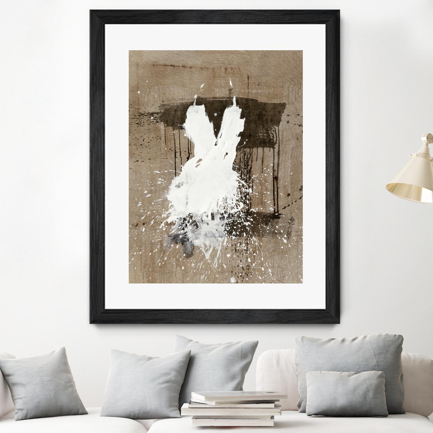 White Dress 1 by Paul Ngo on GIANT ART - beige abstract