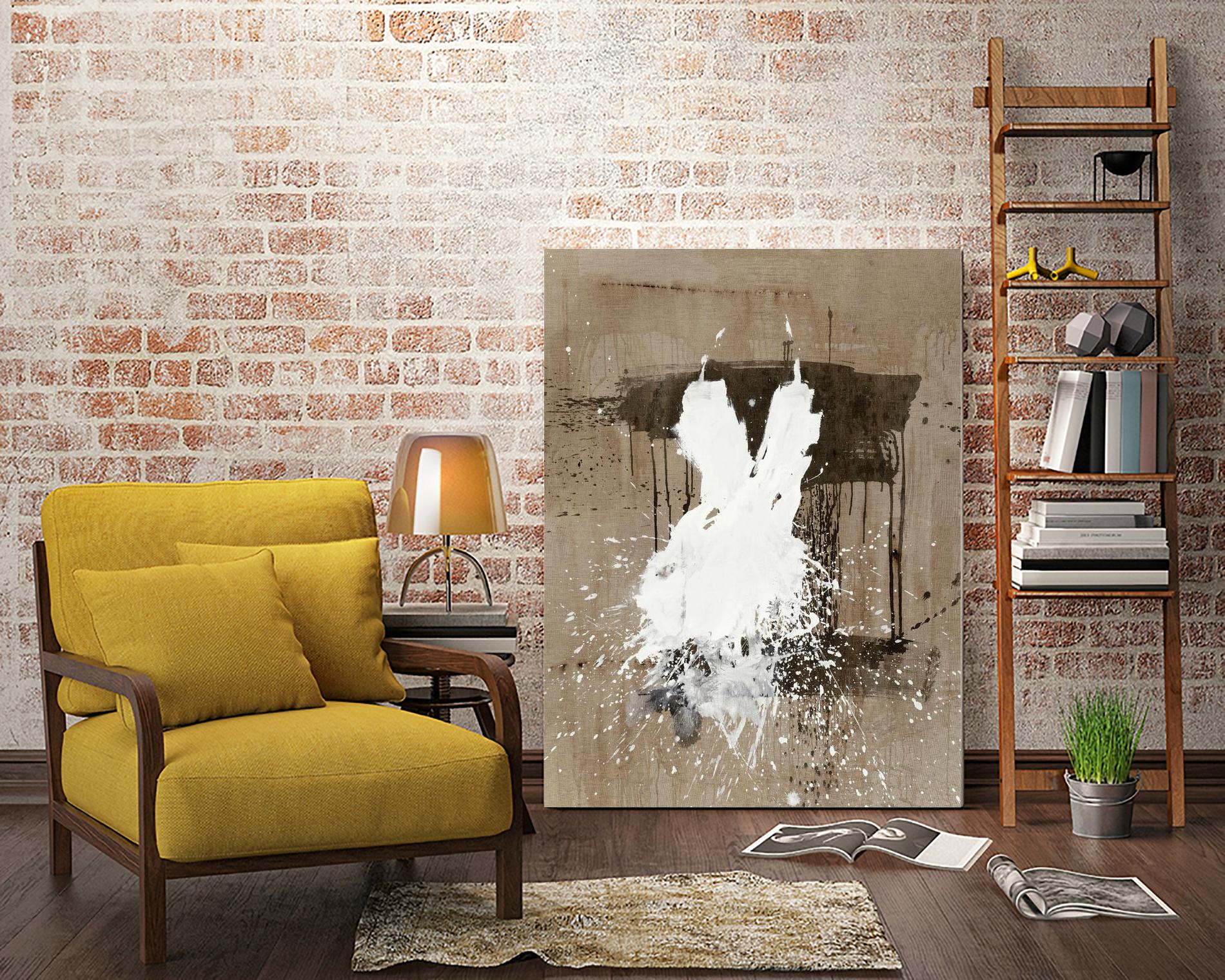 White Dress 1 by Paul Ngo on GIANT ART - beige abstract