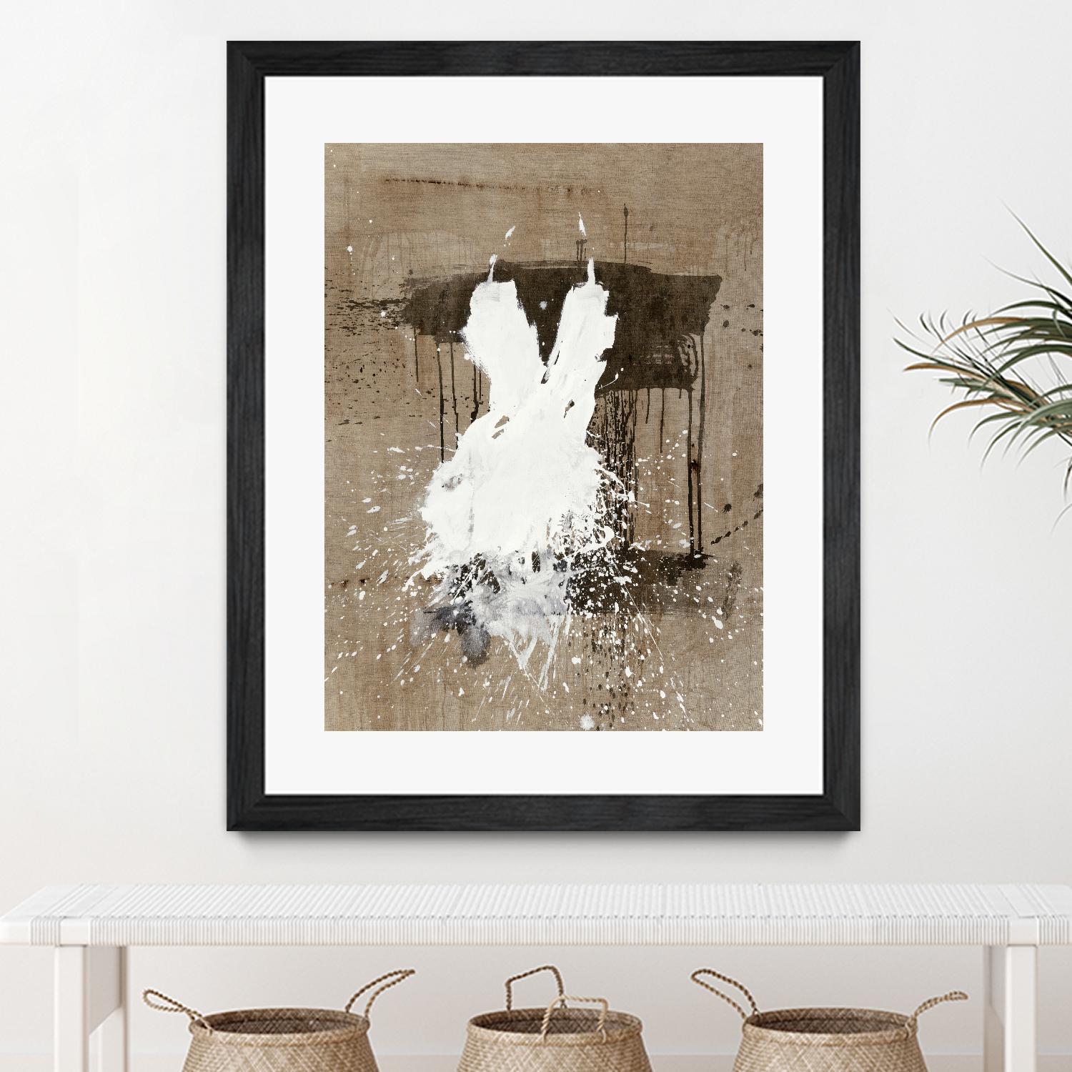 White Dress 1 by Paul Ngo on GIANT ART - beige abstract