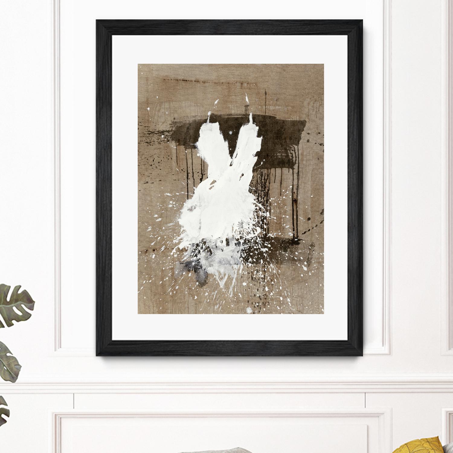 White Dress 1 by Paul Ngo on GIANT ART - beige abstract