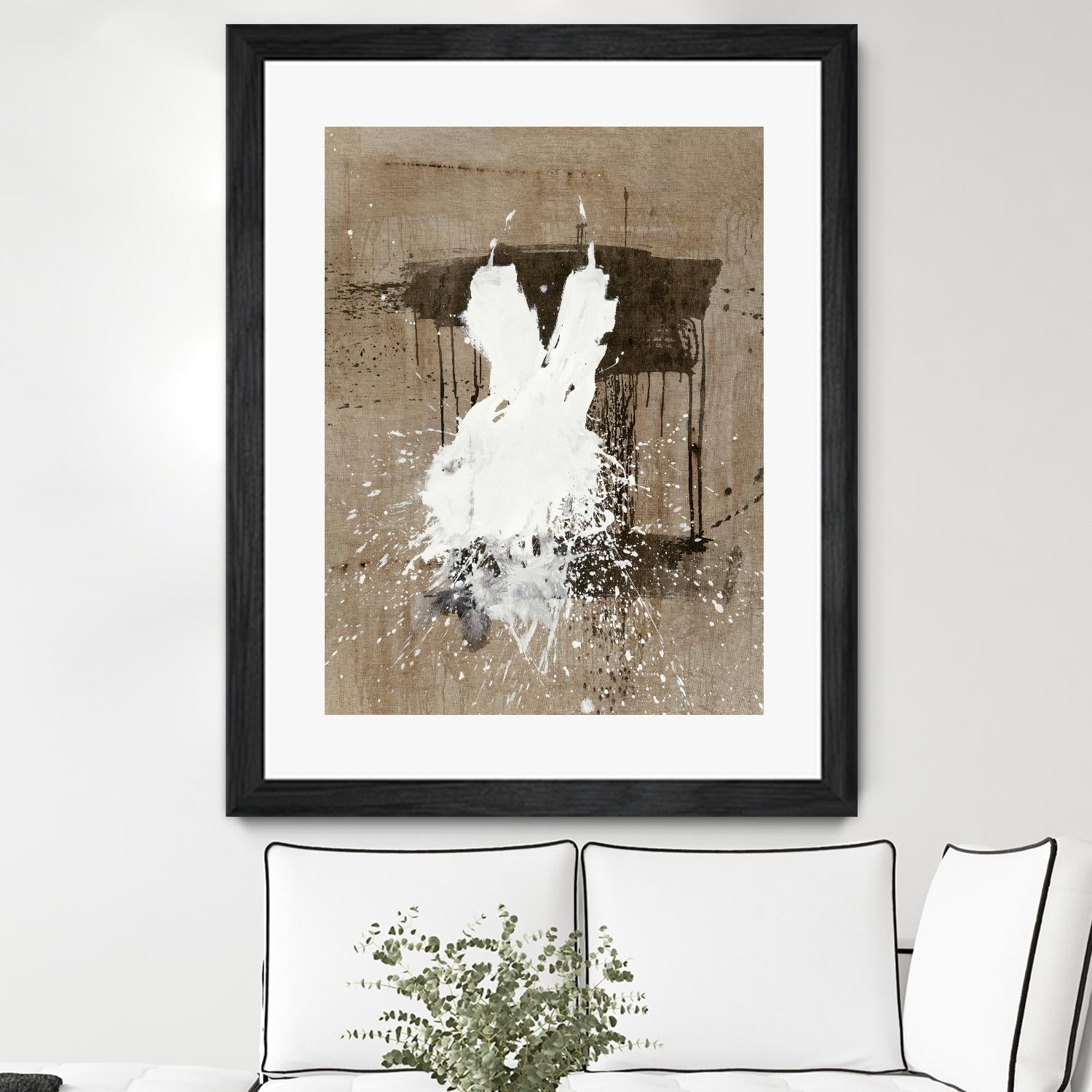White Dress 1 by Paul Ngo on GIANT ART - beige abstract