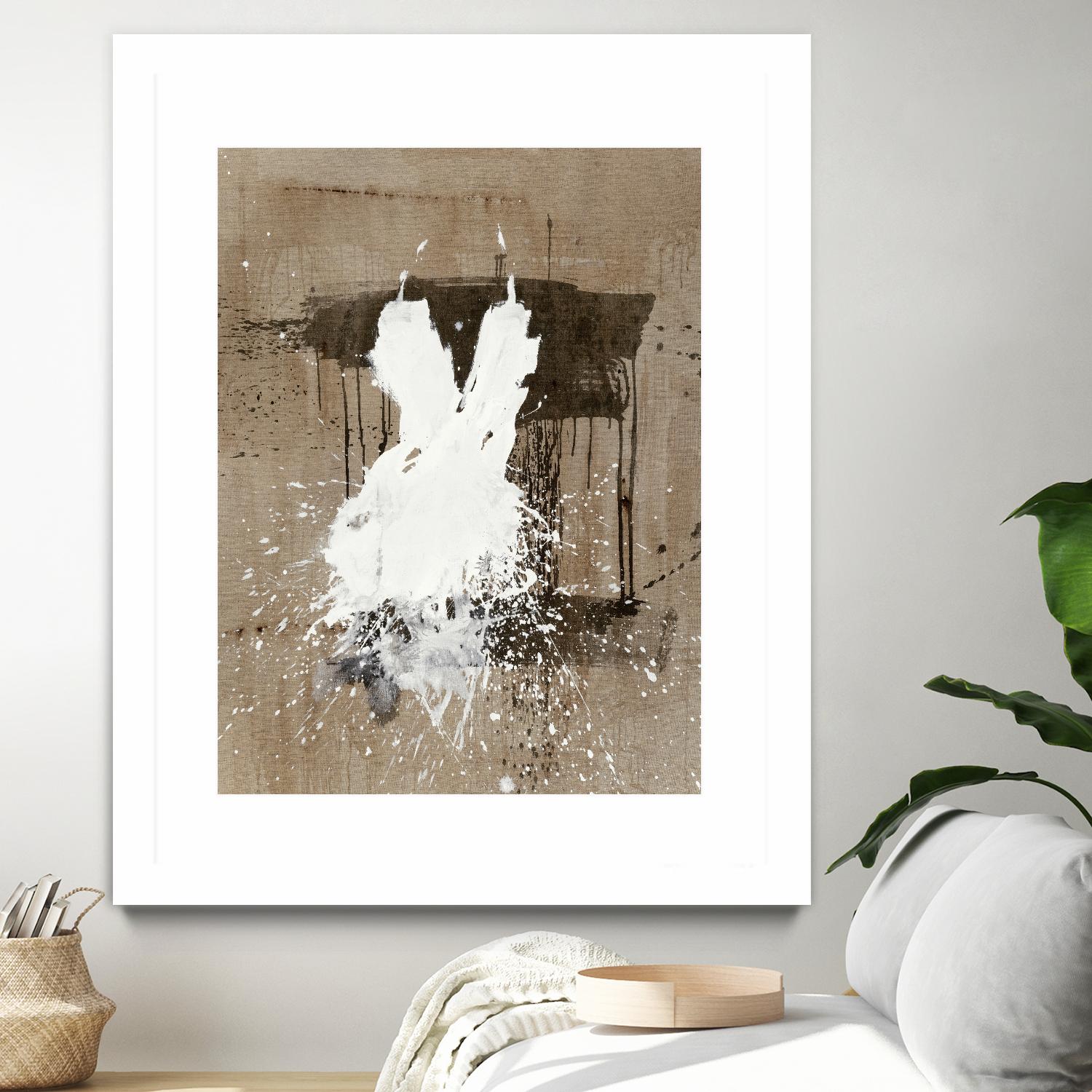 White Dress 1 by Paul Ngo on GIANT ART - beige abstract