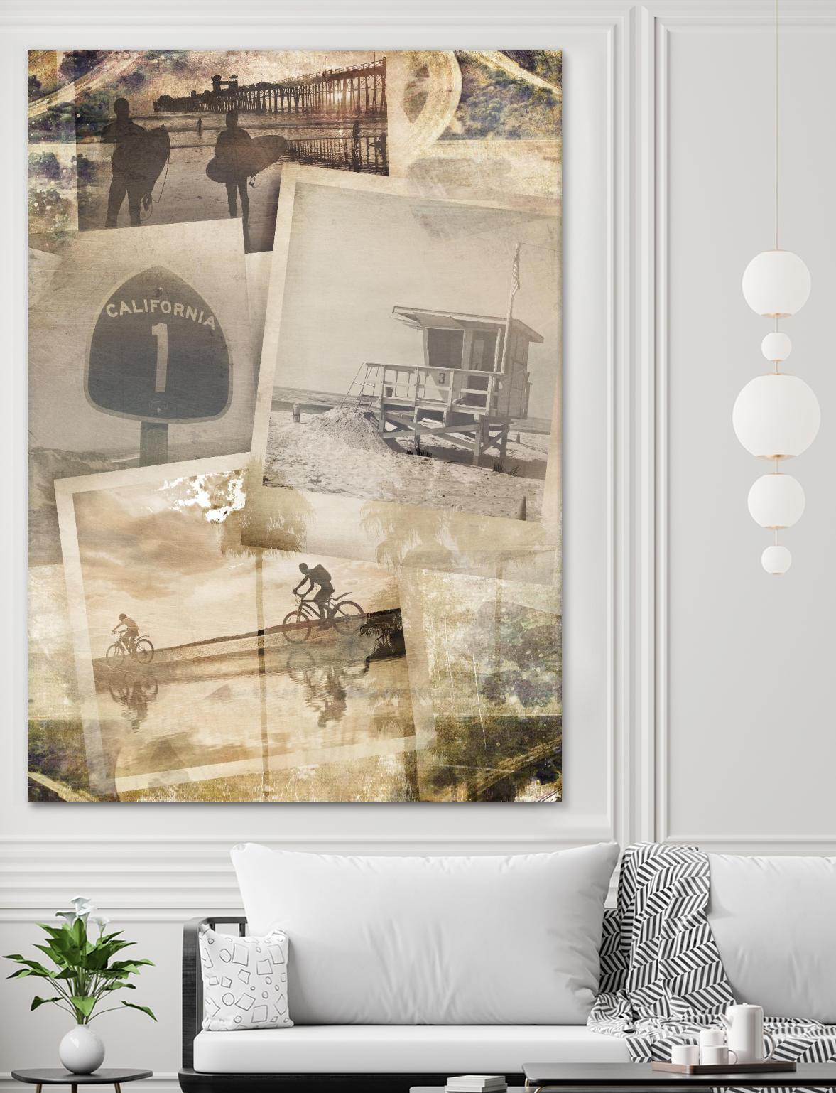 Los Angeles Polaroid Collage A by SEA Studio on GIANT ART - beige cityscapes & streets color photography