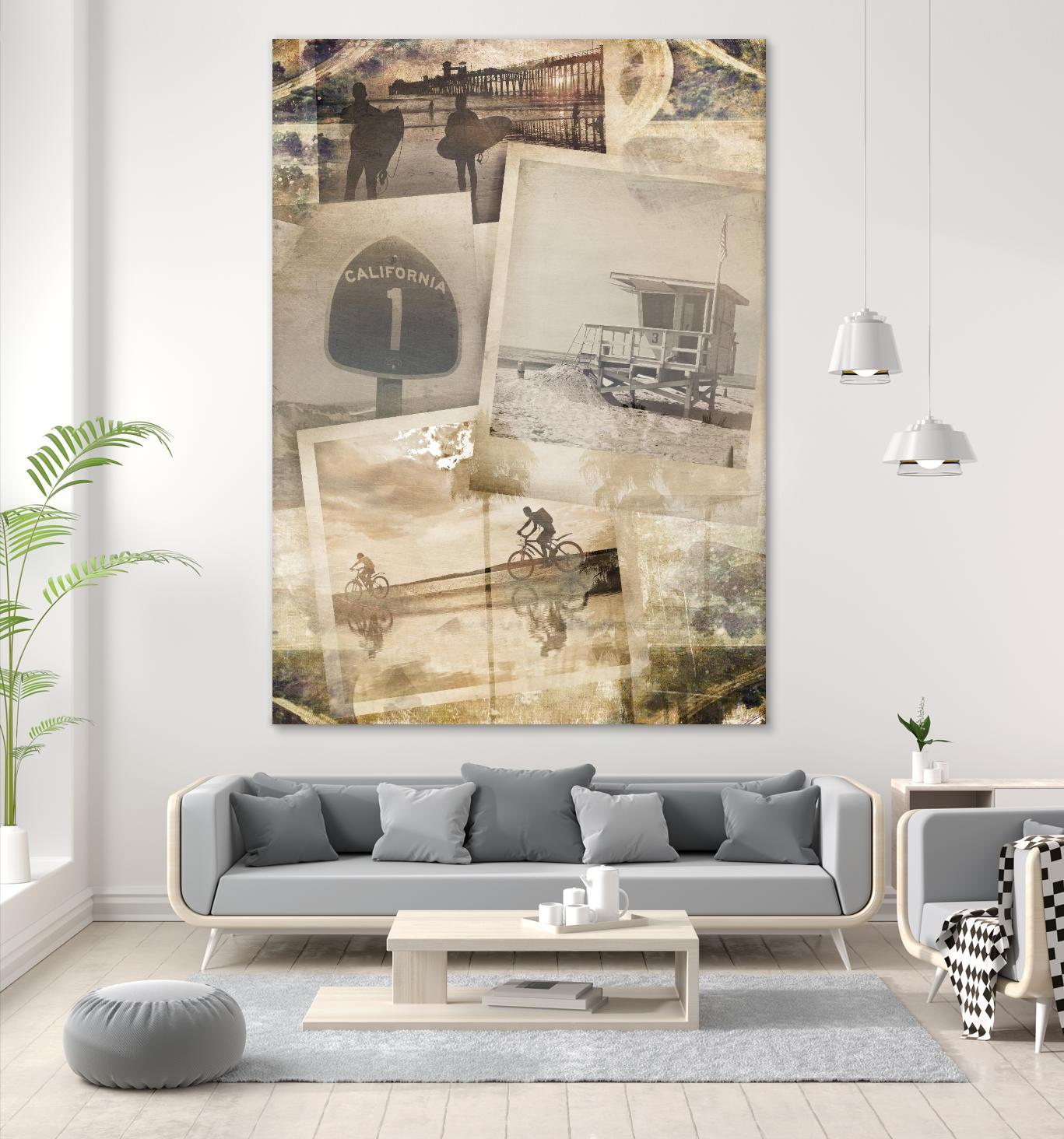 Los Angeles Polaroid Collage A by SEA Studio on GIANT ART - beige cityscapes & streets color photography