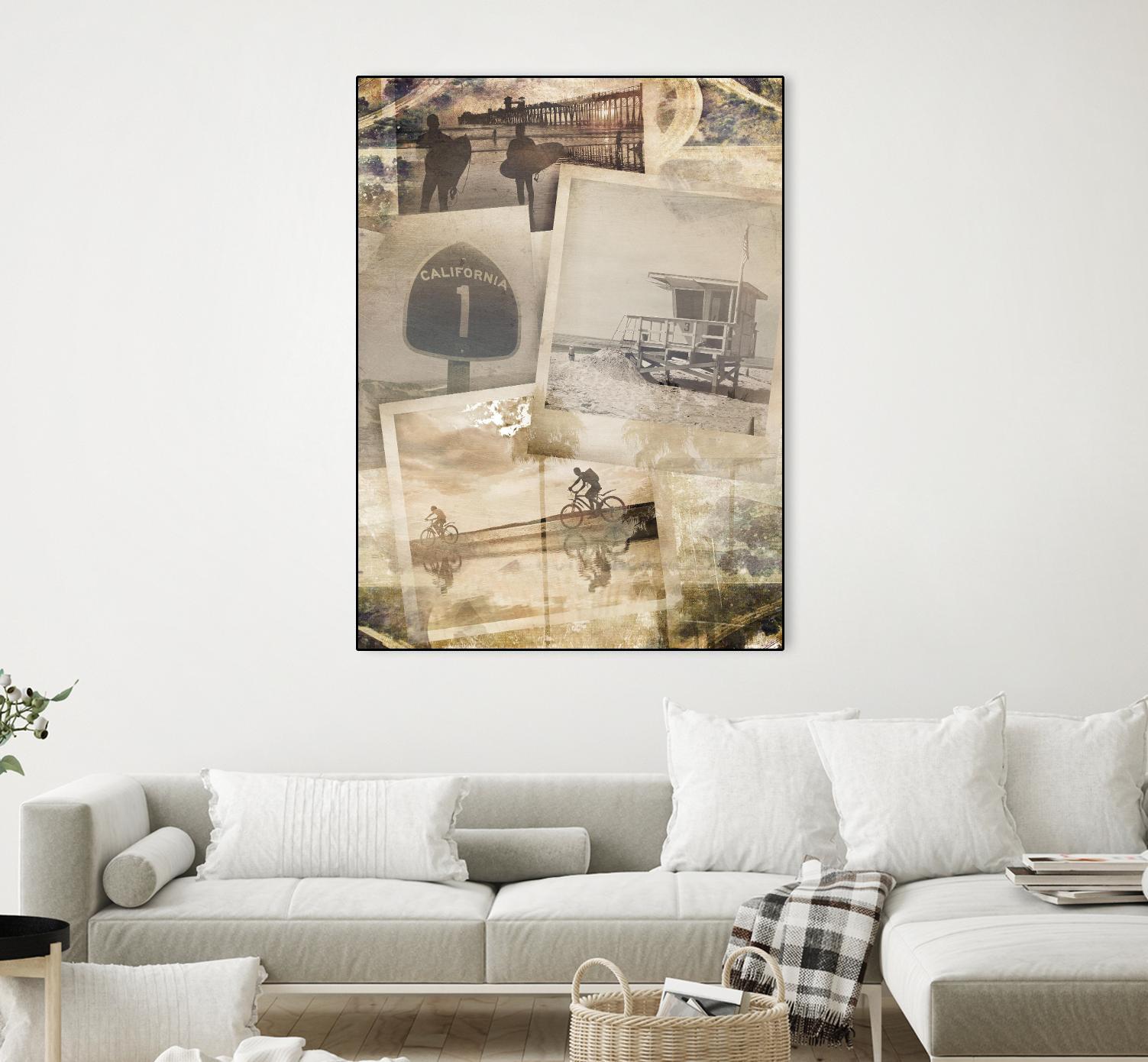 Los Angeles Polaroid Collage A by SEA Studio on GIANT ART - beige cityscapes & streets color photography