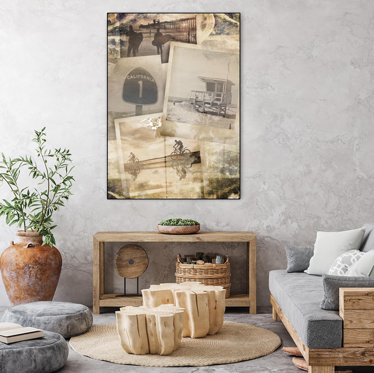 Los Angeles Polaroid Collage A by SEA Studio on GIANT ART - beige cityscapes & streets color photography