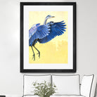 Great Blue Heron by Max Hayslette on GIANT ART - blue animal oiseau