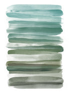 Watercolor Stripes A by THE Studio on GIANT ART - turquoise abstract