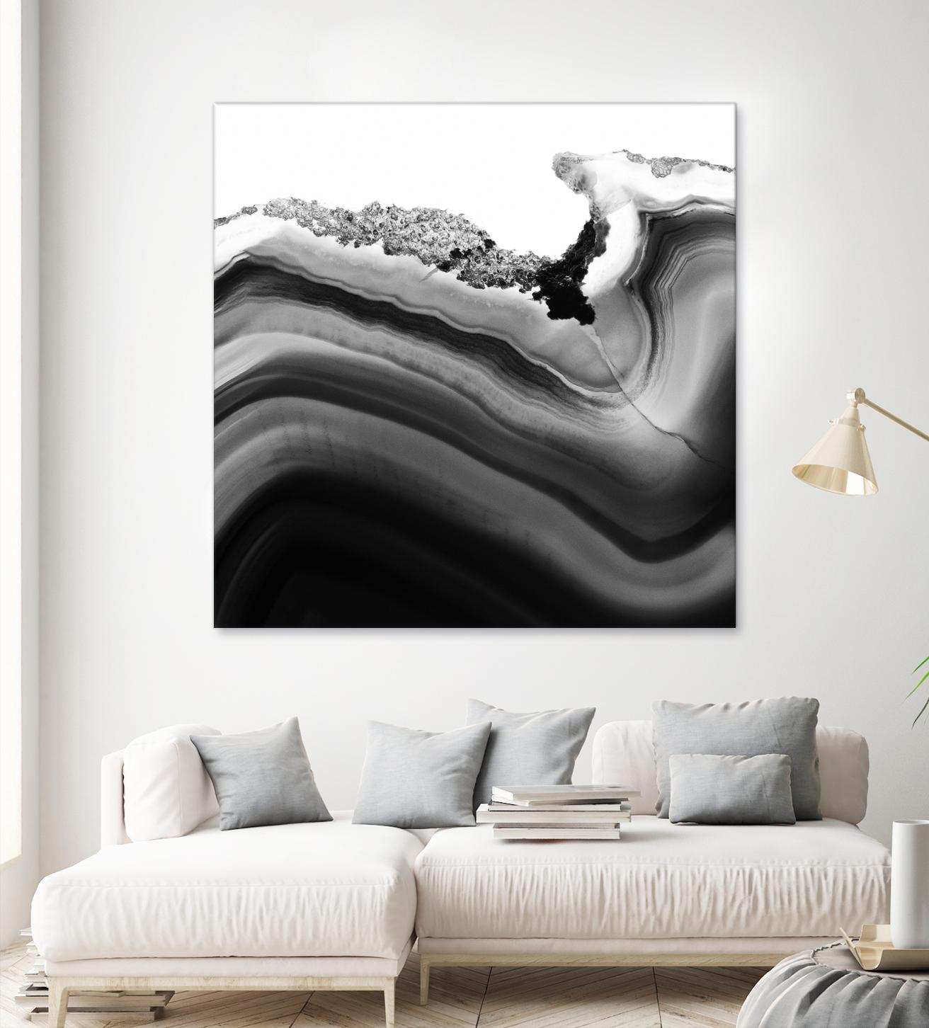 Grey Agate B by THE Studio on GIANT ART - black photo art