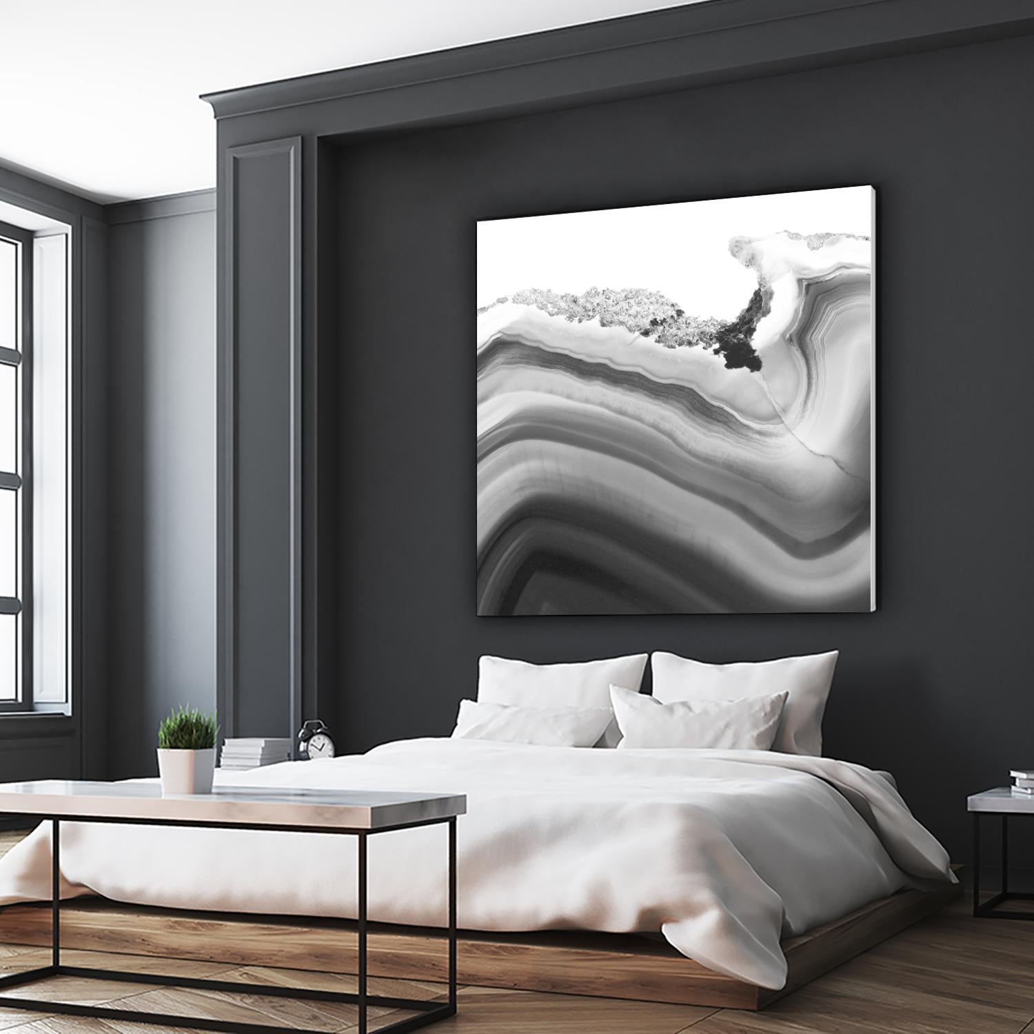 Grey Agate B by THE Studio on GIANT ART - black photo art
