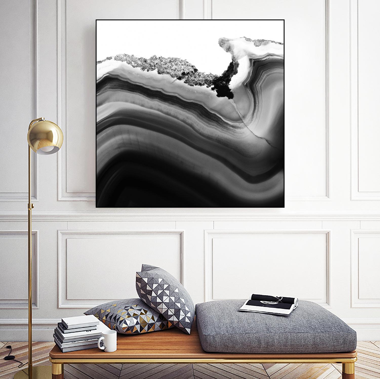 Grey Agate B by THE Studio on GIANT ART - black photo art
