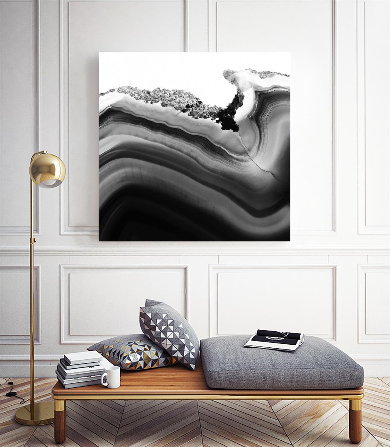 Grey Agate B by THE Studio on GIANT ART - black photo art