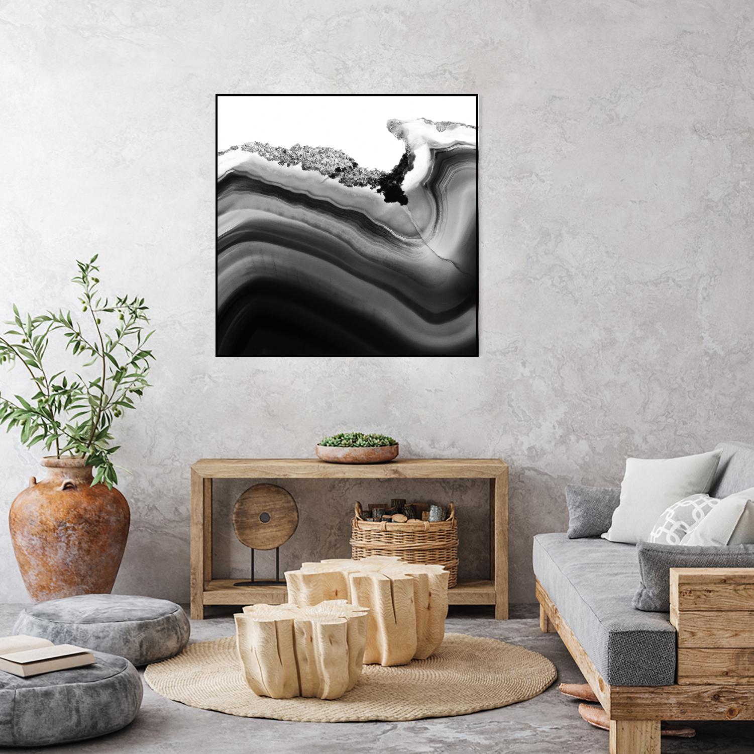 Grey Agate B by THE Studio on GIANT ART - black photo art