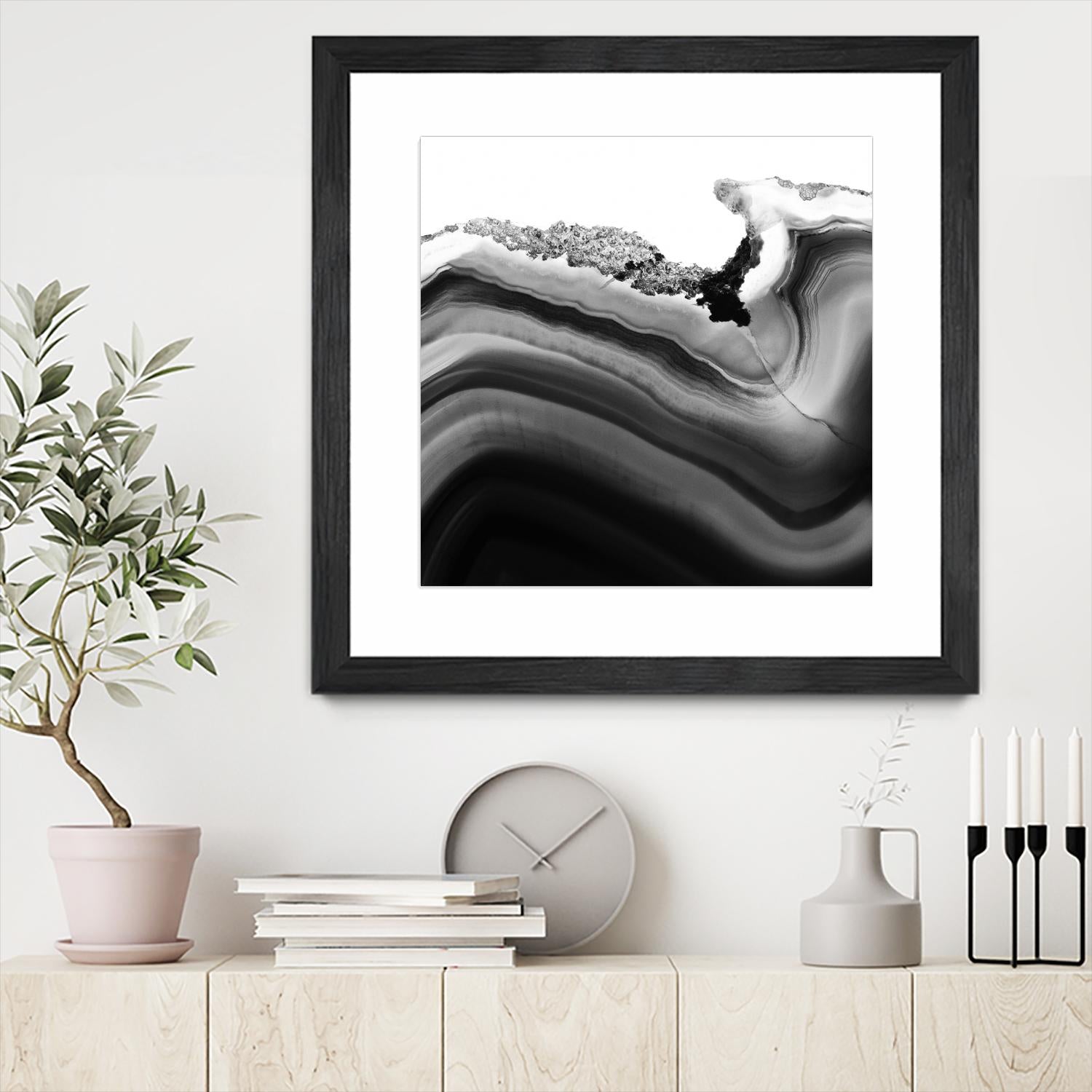 Grey Agate B by THE Studio on GIANT ART - black photo art