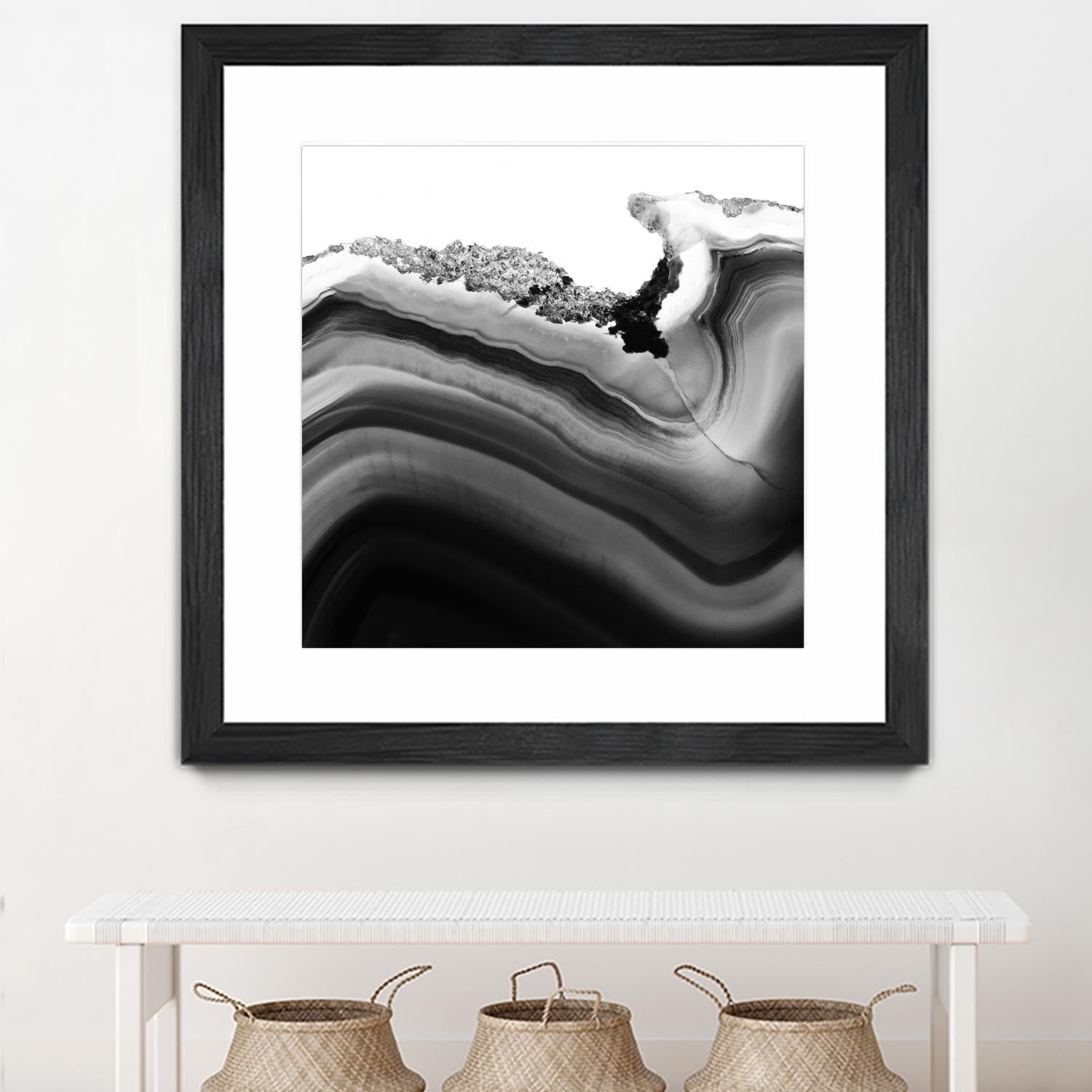 Grey Agate B by THE Studio on GIANT ART - black photo art