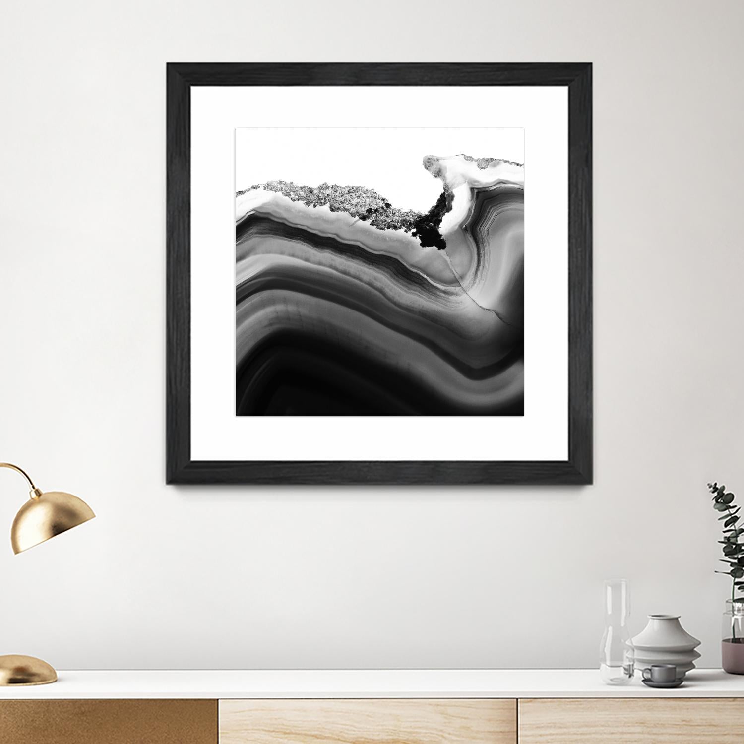 Grey Agate B by THE Studio on GIANT ART - black photo art