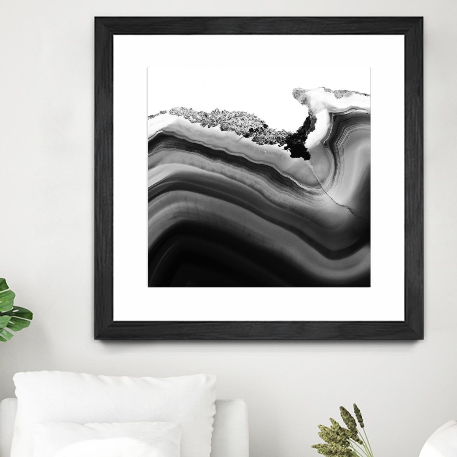 Grey Agate B by THE Studio on GIANT ART - black photo art