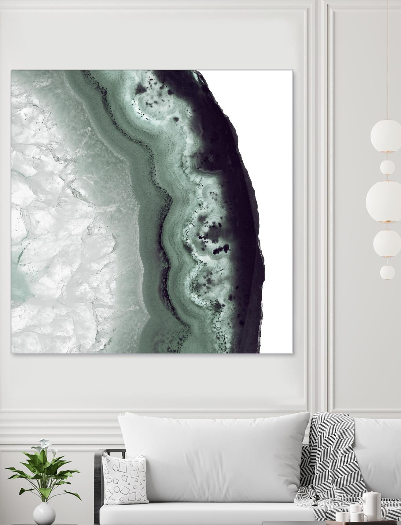 Sage Agate B by THE Studio on GIANT ART - green photo art