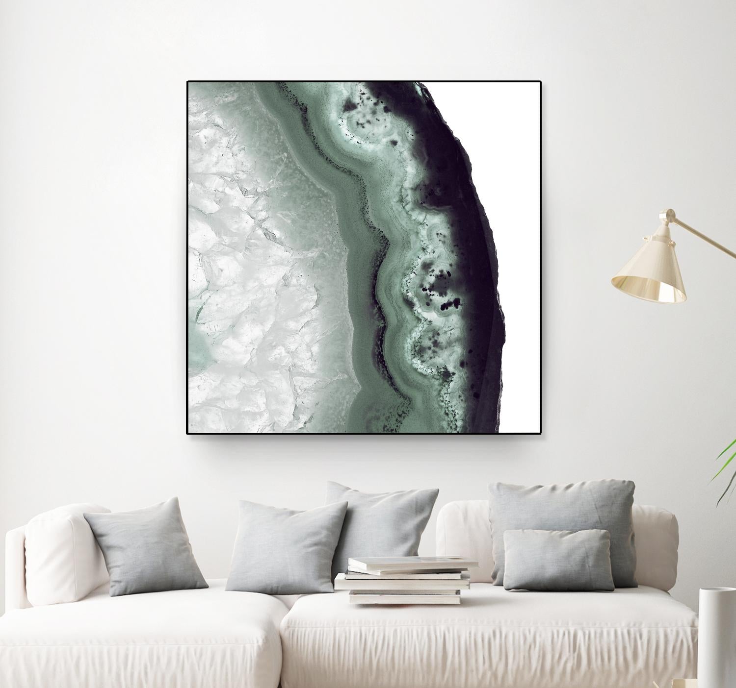 Sage Agate B by THE Studio on GIANT ART - green photo art
