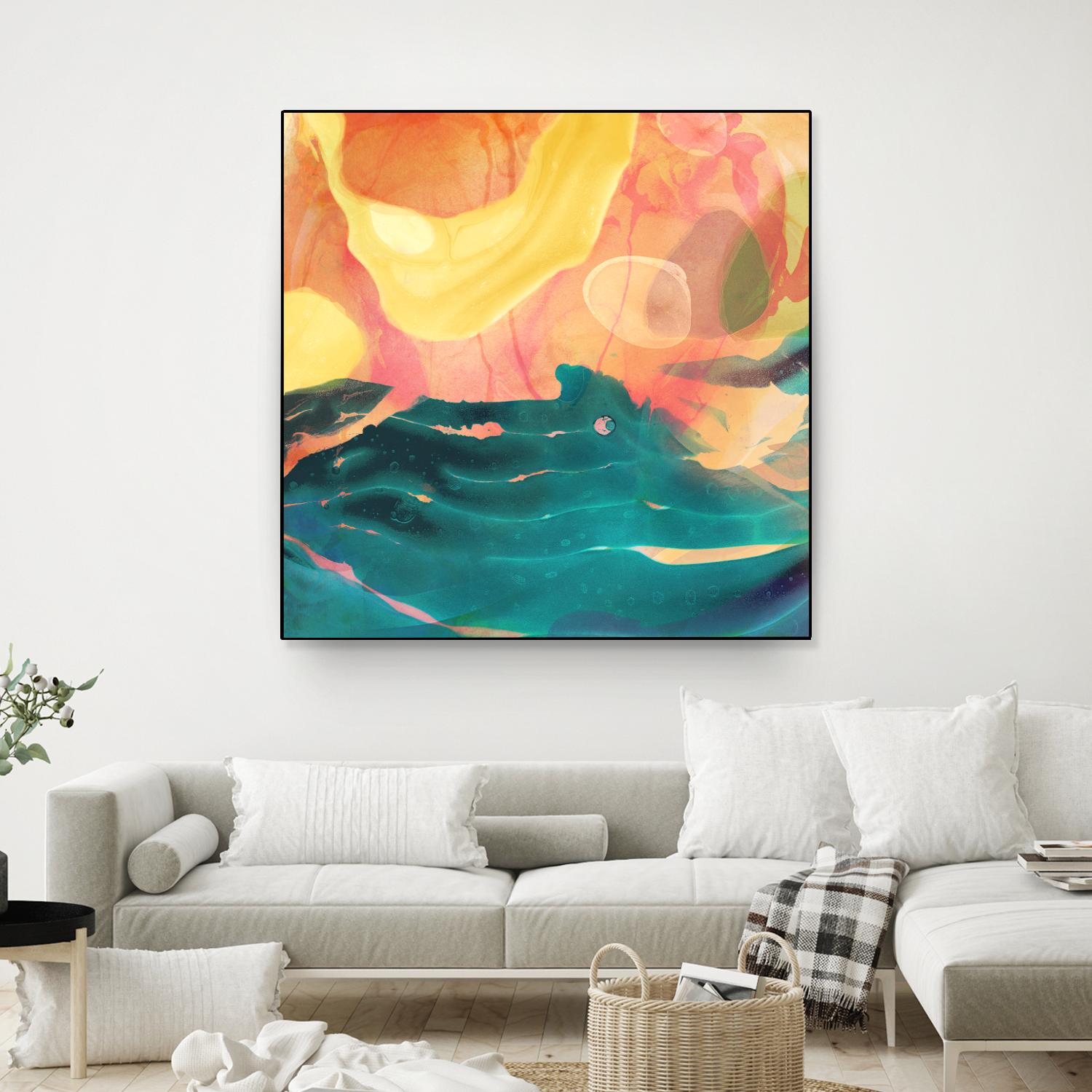 Seaside Abstract by THE Studio on GIANT ART - red abstract