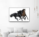 Black & Brown Horse by Stefano Altamura on GIANT ART - brown animals
