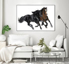 Black & Brown Horse by Stefano Altamura on GIANT ART - brown animals
