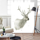 Buck Bust by Brenna Harvey on GIANT ART - grey vintage