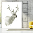 Buck Bust by Brenna Harvey on GIANT ART - grey vintage